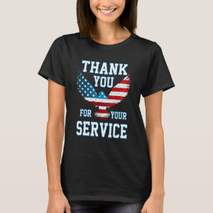 Thank You for your Service Patriotic Eagle Veteran T-Shirt