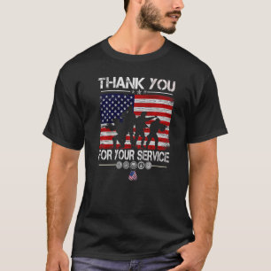 Thank You For Your Service Patriotic Veterans Day T-Shirt