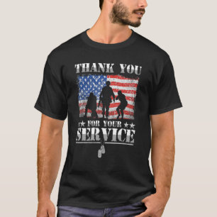Thank You For Your Service Patriotic Veterans Day T-Shirt