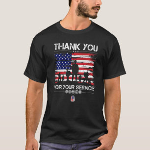 Thank You For Your Service Patriotic Veterans Day T-Shirt