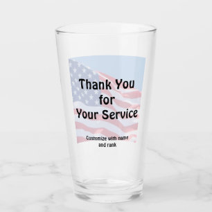 "Thank you for your service" Pint Glass
