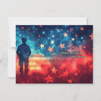 Thank you for your service  postcard