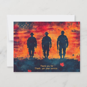 Thank you for your service postcard