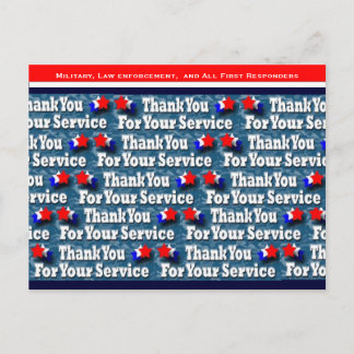 Thank You for Your Service Postcard