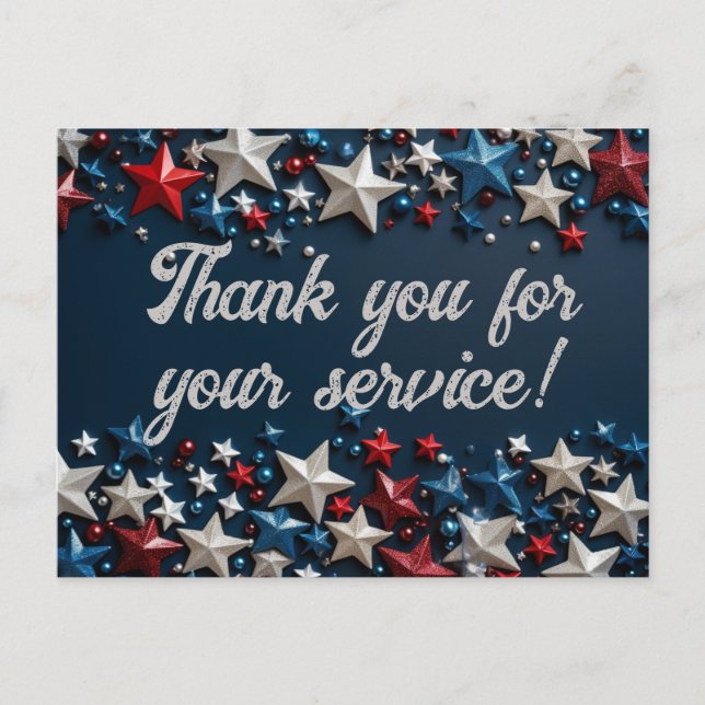 Thank you for your service postcard (Front)