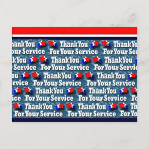 Thank You for Your Service Postcard