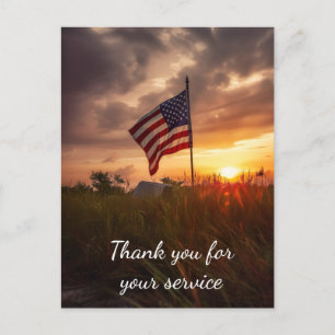 Thank you for your service postcard