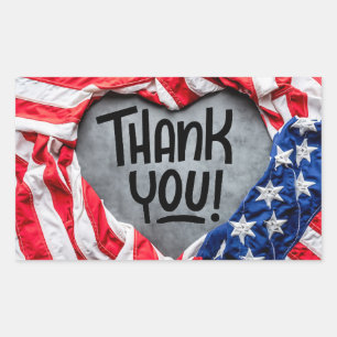 Thank you for Your Service! Rectangular Sticker