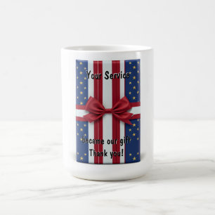 Thank you for your service Sticker Coffee Mug