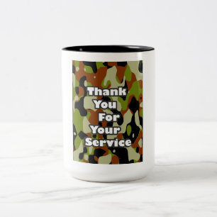 Thank You for your Service Two-Tone Coffee Mug