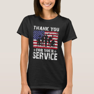 Thank You For Your Service Veteran US Flag Veteran T-Shirt