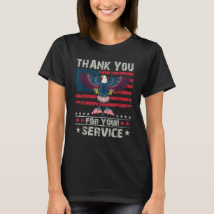 Thank You For Your Service Veteran US Flag Veteran T-Shirt