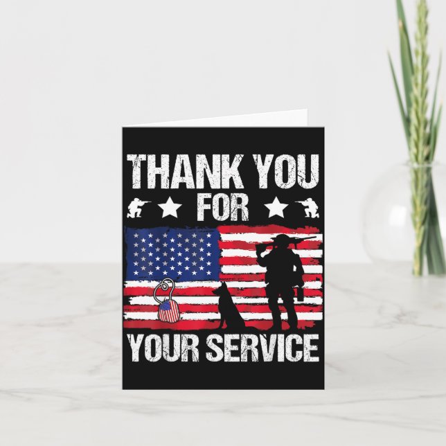 Thank You For Your Service Veterans Belgian Malino Card (Front)
