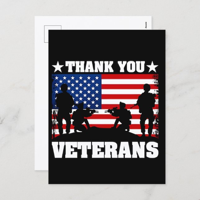 Thank You for Your Service: Veterans Day 2025  Holiday Postcard (Front/Back)
