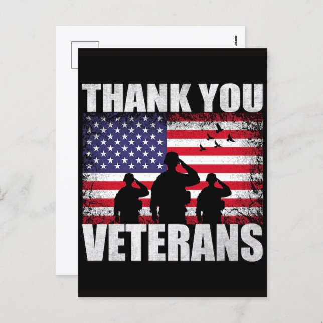 Thank You for Your Service: Veterans Day 2025  Holiday Postcard (Front/Back)