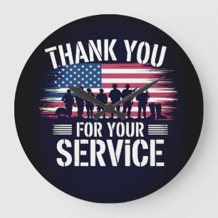 Thank You for Your Service: Veterans Day 2025  Large Clock