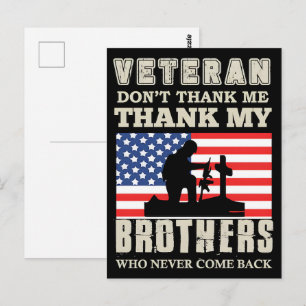 Thank You for Your Service: Veterans Day 2025 Postcard