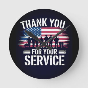 Thank You for Your Service: Veterans Day 2025  Round Clock