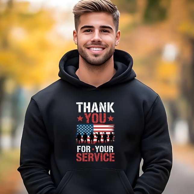 THANK YOU FOR YOUR SERVICE Veterans Day Tribute Hoodie (Creator Uploaded)