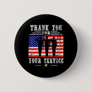 Thank You For Your Services Patriotic - Veterans D 6 Cm Round Badge