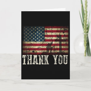 Thank You For Your Services Patriotic - Veterans D Card