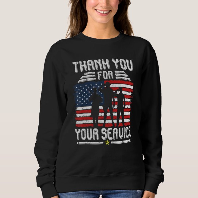 Thank you for your services Patriotic - veterans d Sweatshirt (Front)
