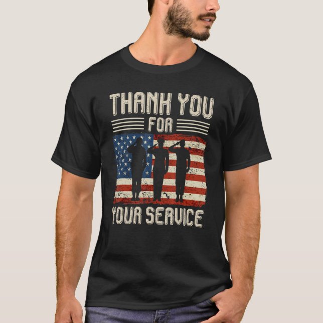Thank you for your services Patriotic - veterans d T-Shirt (Front)