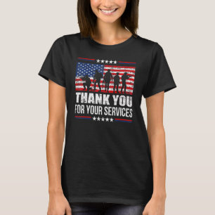 thank you for your services patriotic veterans da T-Shirt