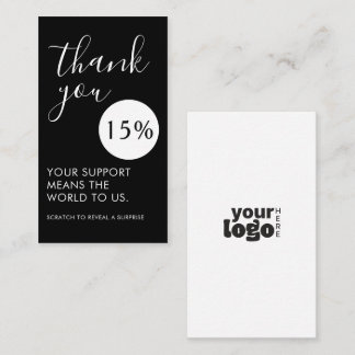 Thank You for Your Support | Discount Voucher Business Card