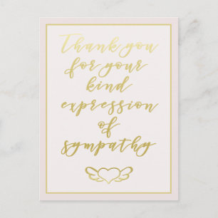 Thank you for your sympathy - Blush Pink Postcard