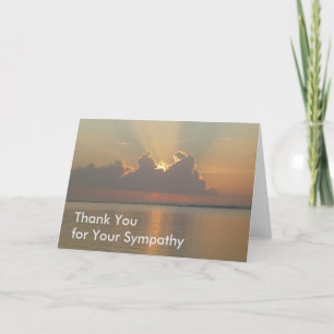 Thank You for Your Sympathy Card - Light at Dawn