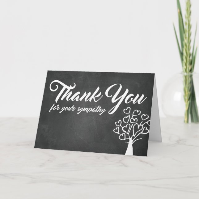 Thank You for Your Sympathy | Chalkboard Tree (Front)