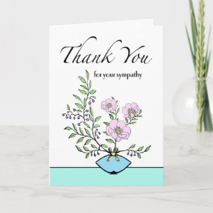 Thank You for Your Sympathy, Flower Arrangement Card