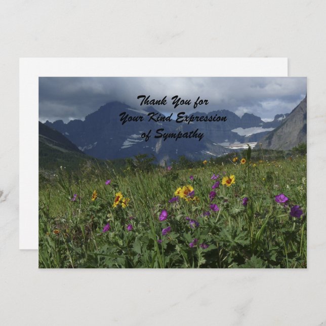 Thank You for Your Sympathy, Mountain Wildflowers (Front/Back)