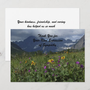 Thank You for Your Sympathy, Mountain Wildflowers Card