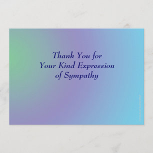 Thank You for Your Sympathy, Pastel Blue Purple Card