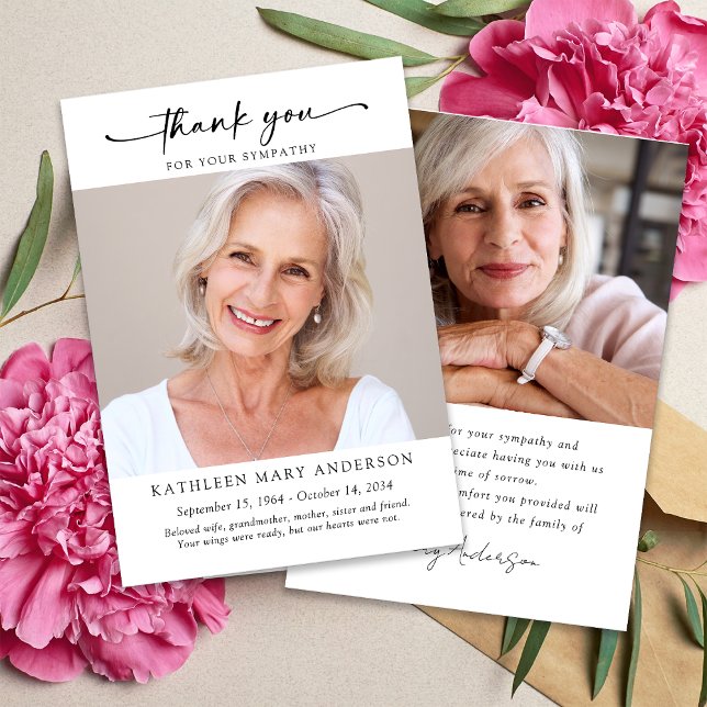 Thank You for Your Sympathy Photo Card (Creator Uploaded)