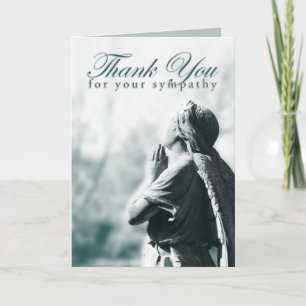 thank you for your sympathy (praying angel) card