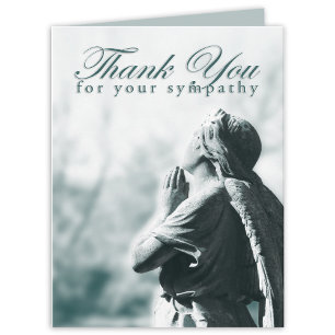 thank you for your sympathy (praying angel) card
