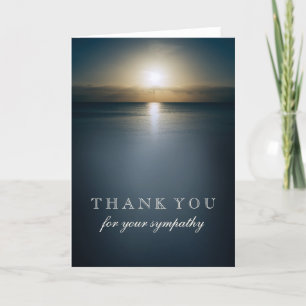 Thank You For Your Sympathy Sun Over the Ocean Card