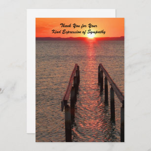 Thank You for Your Sympathy, Sunset, Ocean Card