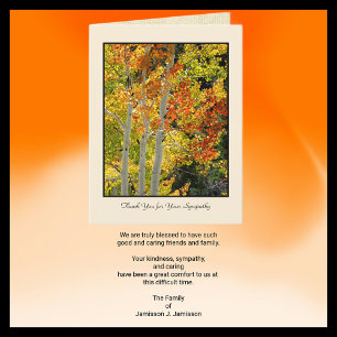 Thank You for Your Sympathy, Three Aspens Card