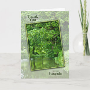 Thank you for your sympathy tranquil river scene card