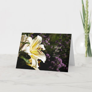 Thank you for your sympathy, with white lily card