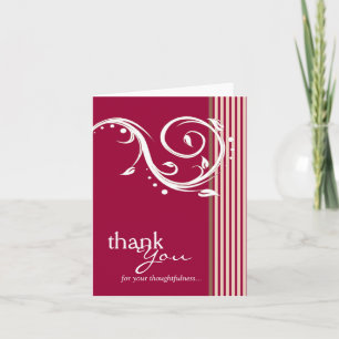 Thank You for Your Thoughtfulness Card Fuschia