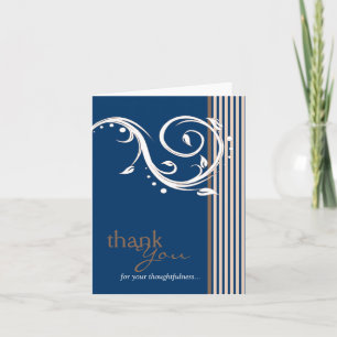 Thank You for Your Thoughtfulness Card Navy Blue