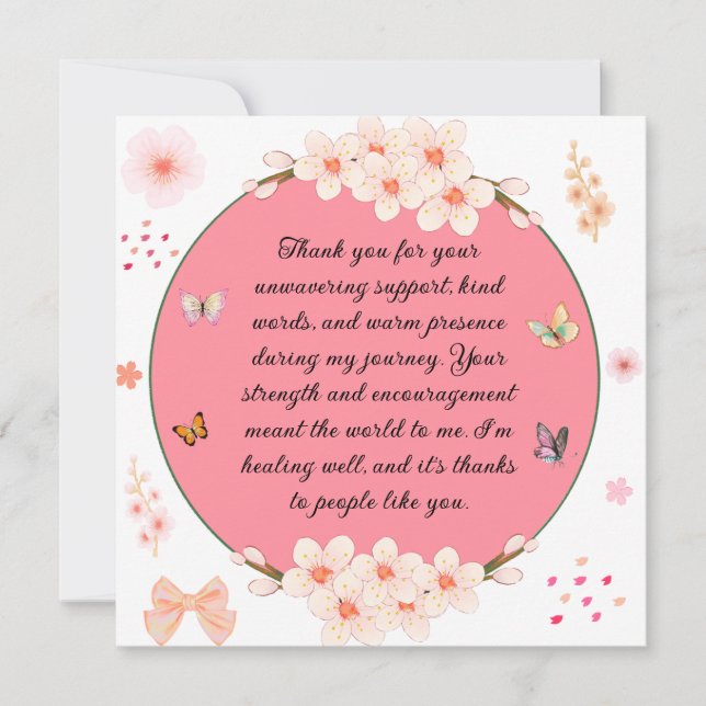 Thank you for your unwavering support . card (Front)