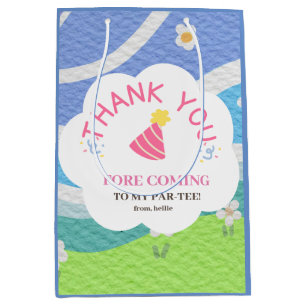 Thank you fore coming to my par-tee kids party  medium gift bag
