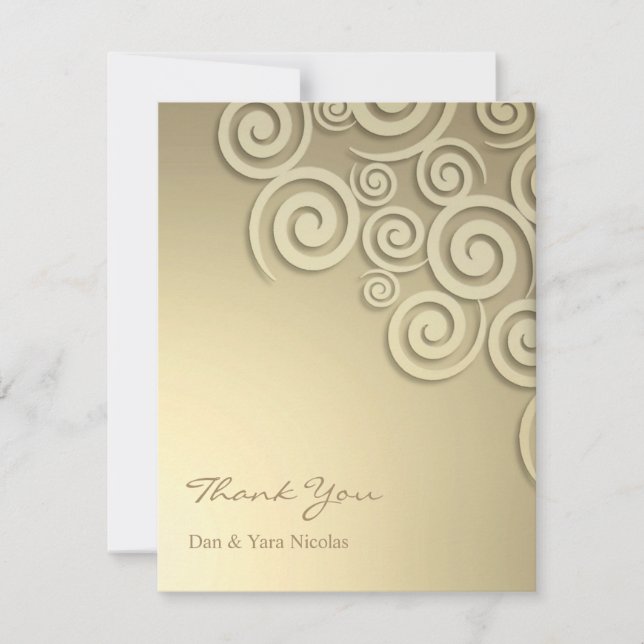 Thank You Formal Golden Card (Front)
