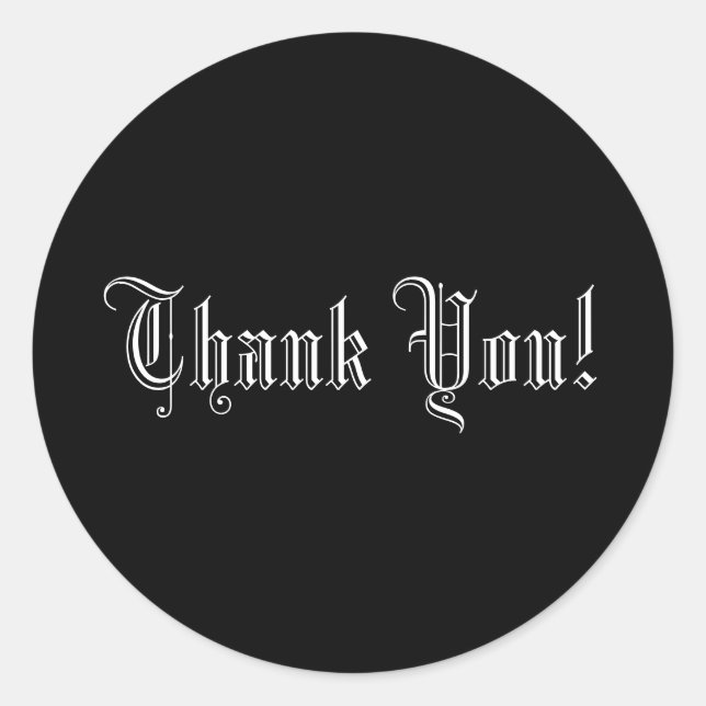 Thank You! Formal Wedding Text Envelope Seal (Front)